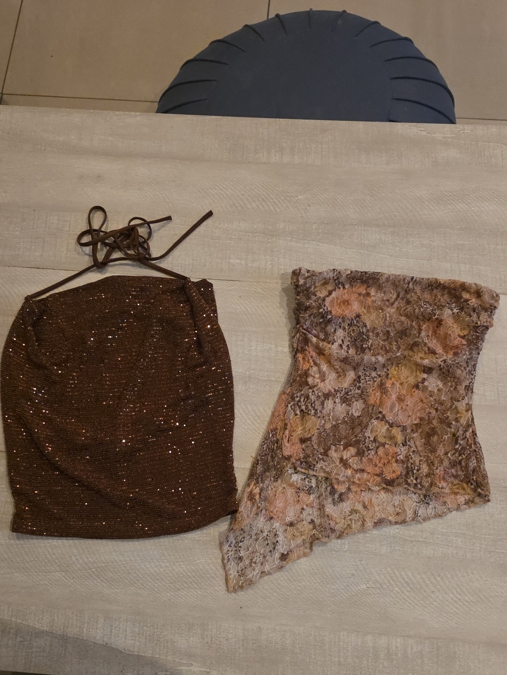 Brown Sequin Halter Top Bundle